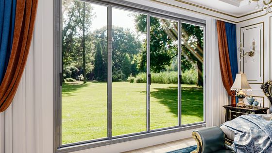 Horizontale Doppelverglasung Aluminium-Schiebetüren Schalldichte thermische Bremse