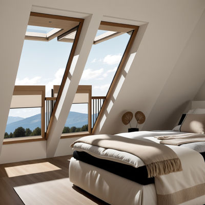 Zuhause Top Hang Doppelverglasung / Aluminiumauerfenster