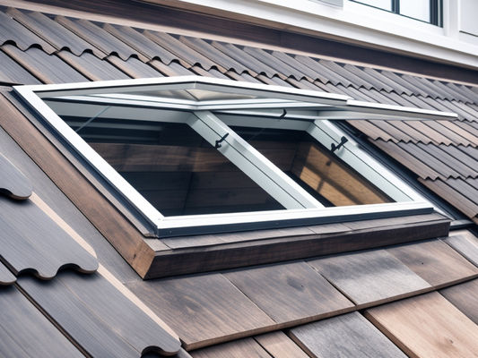 Oberfläche aus Aluminium, nach außen gehängtes Fenster, wasserdicht und schalldicht