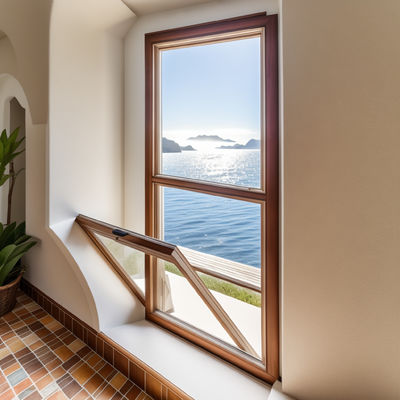 Aluminium-Haus Boden Hang Casement Fenster nach innen / nach außen Öffnung