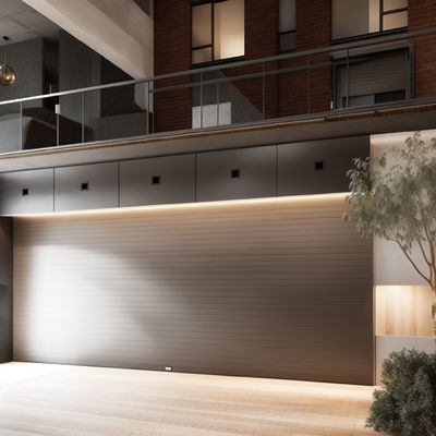 Silberne, moderne, Aluminium-Rolltüren für Gewerbehäuser