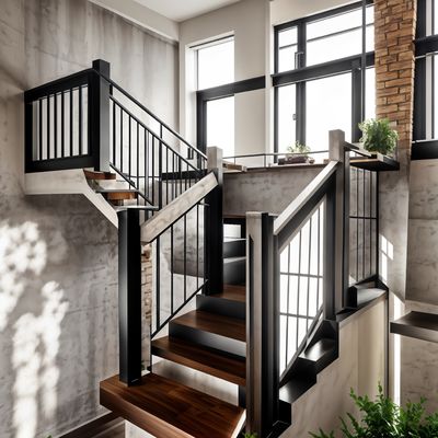 Handelsinterieur Aluminium Treppe Gelände Zaun Rostbeständigkeit